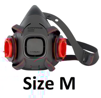 picture of Honeywell North® HM500 Series Half Mask - Medium - EN140 - (Sold Without Filters) - [HW-HM501BM]