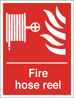 Picture of Fire Hose Reel Sign LARGE - 300 X 400Hmm - Rigid Plastic - [AS-FI10-RP]