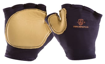 picture of Impacto 502-20 Leather Tool Grip Fingerless Glove - Thumb Web Pad - Pair - IM-502-20 - (LP)