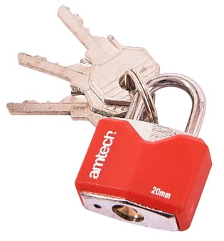 picture of Amtech 20mm Rhombic Chrome Plated Iron Padlock - [DK-T0701]