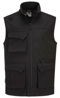 picture of Portwest - KX3 Softshell Gilet 3L - Polyester Micro Polar Fleece - Black - PW-KX363BKR