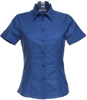 picture of Kustom Kit Ladies Short Sleeved Shirt - Italian Blue - BT-KK360-IB