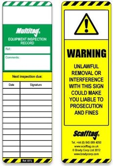 picture of Scafftag Multitag Standard Insert for Machinery - Single - [SC-EITL]