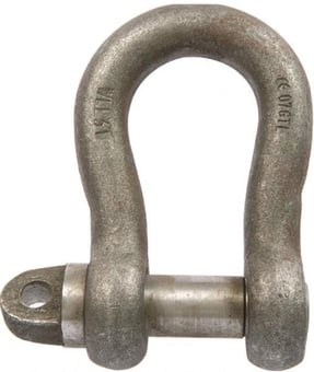 Picture of 4t WLL Galvanised Small Bow Shackle c/w Type A Screw Collar Pin - 1" X 1 1/8" - [GT-HTSBG4]