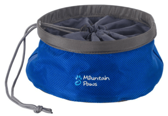 picture of Mountain Paws Collapsible Dog Food Bowl Small Blue - [LMQ-81011]