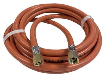 picture of High Pressure LPG Gas Hose c/w Brass Fittings - 5 Metre x 8mm ID x 15mm OD - [HC-RUBBERHOSE]