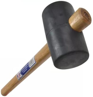 picture of Faithfull 794g Black Rubber Mallet With Self-Locking Handle - [TB-FAIRMB3]