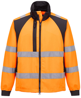 picture of Portwest CD861 - WX2 Eco Hi-Vis Work Jacket Orange/Black - PW-CD861OBR
