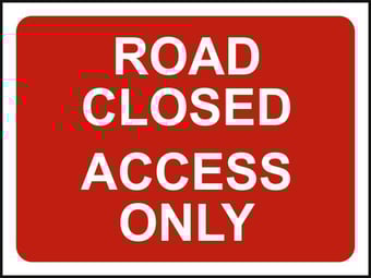 Picture of Spectrum 600 x 450mm Temporary Sign & Frame - Road Closed Access Only - [SCXO-CI-13149]