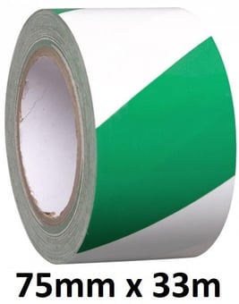 picture of PROline Tape 75mm Wide x 33m Long - Green/White - [MV-261.19.066]