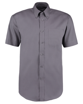 picture of Kustom Kit Mens Short Sleeve Premium Oxford Shirt - Charcoal Grey - BT-KK109-CHA
