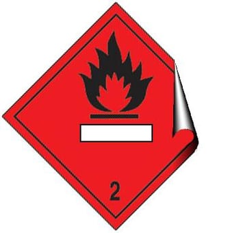 Picture of UN Placards - Flammable Gas 2 Sign - 250 X 250Hmm - Self Adhesive Vinyl - [AS-DA54-SAV]