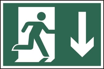 Picture of Spectrum Running man arrow down - PVC 600 x 400mm - SCXO-CI-4205