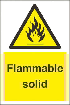 Picture of Flammable Solid Sign - 200 x 300Hmm - Rigid Plastic - [AS-WA144-RP]