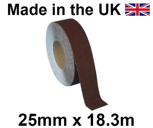 Heskins - Standard Safety Grip Tape - BROWN - 25mm x 18.3m Roll - [HE-H3401G-BROWN-25]
