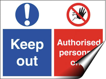 picture of Keep Out Authorised Only Sign - 400 X 300Hmm - Self Adhesive Vinyl - [AS-MU29-SAV]
