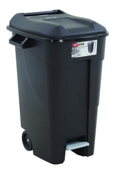 picture of Tayg - 120L Wheelie Bin - 886h x 568w x 600d mm - Black Lid With Pedal - [BDU-TYGWB120P] - (LP)