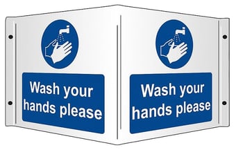 picture of Wash Your Hands - Rigid 3D Projection Sign - [SA-SS8043R] - (DISC-R)