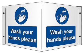 Picture of Wash Your Hands - Rigid 3D Projection Sign - [SA-SS8043R] - (DISC-R)