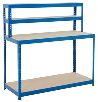 picture of BiGDUG Essentials Industrial Workstation - 900h x 1400w x 600d mm - Blue - [BDU-WSA]