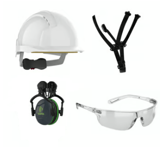 JSP Popular Kit - White EVOLite Helmet with Chin Strap - Sonis Ear Defenders & Spectacles - [IH-POPULARKIT]