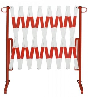 picture of TRAFFIC-LINE Extendable Trellis Barrier - FLEXI-BARRIER - Expands To 4,000mm - Red/White - [MV-340.12.455]