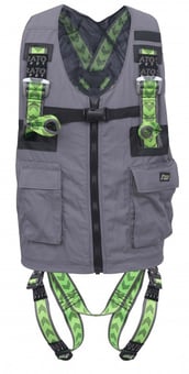 Picture of Kratos Full Body Harness With Grey Multi-Pocket Work Vest - Universal Size - [KR-FA1030100]