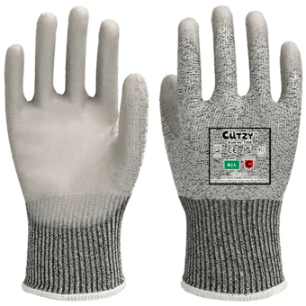 Picture of Cutzy - Cut Resistant Level C - Safety Grey Gloves - Box Deal 120 Pairs - IH-CAS-7308