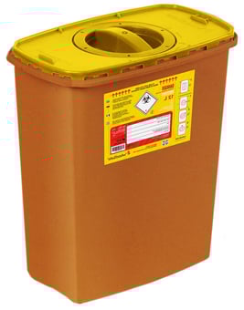 picture of WoodSafe Sharps Bin Lid And Screw Fit Cap - 12 Litre - Brown - [BE-CM0924]
