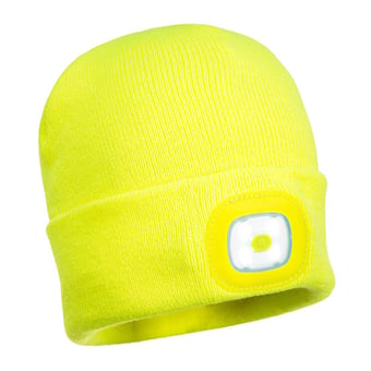 Picture of Portwest - B027 Junior Yellow Beanie LED Head Light - [PW-B027YER]