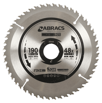 Picture of Abracs TCT Blade 190mm x 1.5mm x 30mm - 48T Wood Fine Cut Type - [ABR-TCT19048]