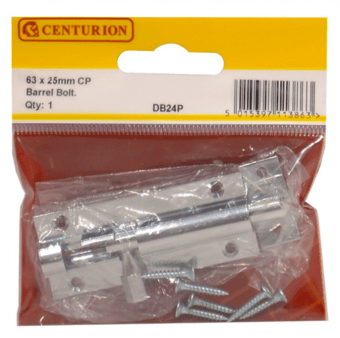 picture of Centurion CP Straight Barrel Bolt - 63mm x 25mm (1") - [CI-DB24P]