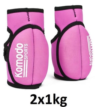 picture of Komodo Weighted Pink Gloves - 2x1kg - Pair - [TKB-WGT-GLV-2KG-PNK]