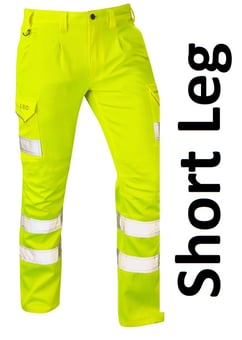 picture of Kingford - Hi-Vis Yellow Stretch Poly/Cotton Cargo Trouser - Short Leg - ISO 20471 Class 1 - LE-CT04-Y-S