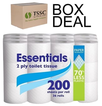 picture of Essentials Eco 2 Ply Toilet Roll - Box Deal 60 x 36 - [IH-MCS-CS2PLTTP] - (LP)