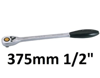 picture of Draper - Sq. Dr. Elora Quick Release Soft Grip Reversible Ratchet - 375mm 1/2" - [DO-58747]