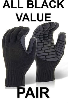 picture of Supreme TTF Anti-vibration Black Rubber Coating Gloves - HT-ANTI-VIB