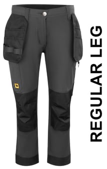 picture of JCB Workwear Ladies 4-way Stretch Holster Pocket Trousers - Dark Shadow - Regular Leg - BE-JCB021DSR