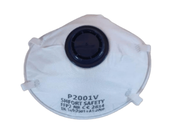Picture of SHFORT P2001V FFP2 NR Disposable Valved Dust Mask - White - Box of 15 - [HT-P2001V]
