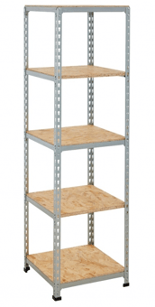 picture of BiGDUG Zinc & OSB Display Shelving - 5 Level Bay - 1600h x 455w x 455d mm - [BDU-OZ1644]