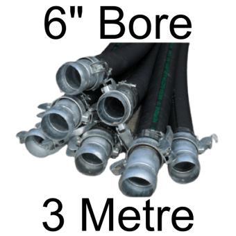 picture of Water Hose Assemblies - 6" Bore x 3m - [HP-WHA6-3M]