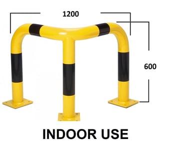 picture of BLACK BULL Corner Protection Guard - Indoor Use - (H)600 x (W)600 x (D)600mm - Yellow/Black - [MV-195.14.637]