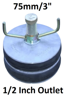 picture of Horobin Aluminium Test Plug 1/2 Inch Outlet - 75mm/3 Inch - [HO-77042]