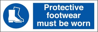 Picture of Protective Footwear Sign LARGE - 600 x 200Hmm - Rigid Plastic - [AS-MA50-RP]