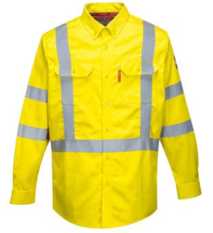 picture of Portwest - Bizflame Hi-Vis Yellow Shirt - [PW-FR95YER]