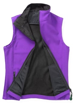 picture of Result Core Men's Printable Softshell Bodywarmer with Recycled Fleece Inner - Purple/Black - BT-R232M-PURBLK