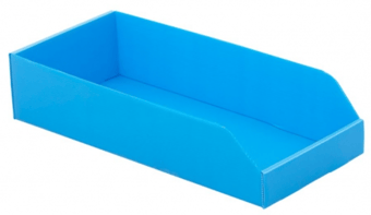 Picture of Correx Plastic Parts Bins - 100h x 200w x 450d mm - Pack Of 25 - Blue - [BDU-P4520B25]