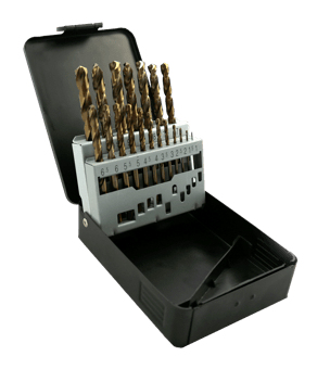 Picture of Abracs Cobalt M35 HSS Drill Bit Kit - Set Contents: 1-10mm (0.5mm Increments) - Pack of 19 - [ABR-DBCBKIT19]