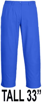 picture of Portwest Bizweld Tall Leg Flame Retardant Royal Trouser - PW-BZ30RBT - (DISC-R)