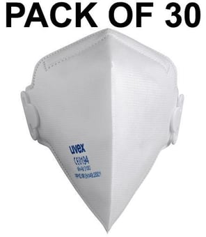 picture of UVEX Silv-Air C3100 FFP1 Fold Flat Disposable Mask - Pack of 30 - [TU-8733-100]